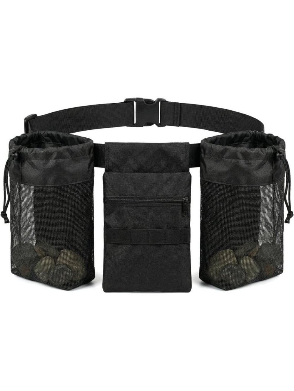 Lightweight Foraging Waist Bag with 2 Mesh Bags & Tool Pouch for Outdoor